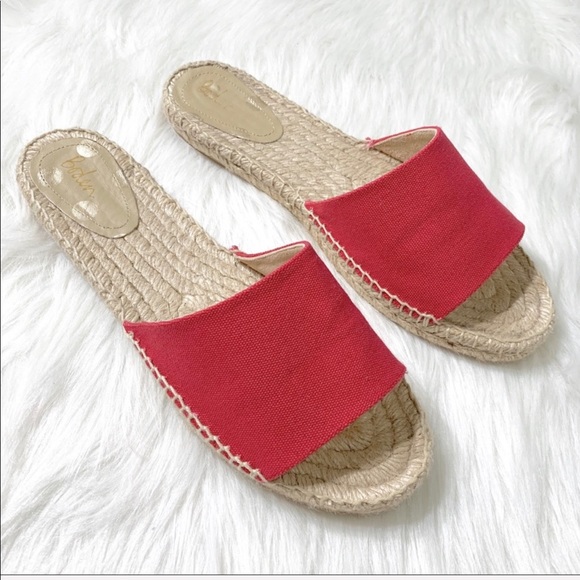 Boden Shoes - Boden Pink Slip On Espadrille Slide Sandals